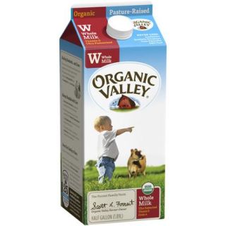 Organic Valley Organic Whole Milk, 0.5 gal