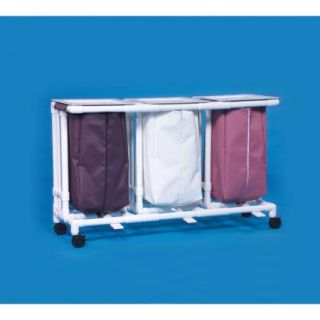 Innovative Products Unlimited Triple Linen Hamper with Foot Pedals