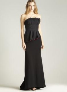 Carmen Marc Valvo Strapless Peplum Crepe Dress  ™ Shopping