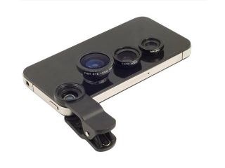 3 in 1 Magnetic Fish Eye + Wide Angle + Macro Lens Set for Cellphone, Tablet PC