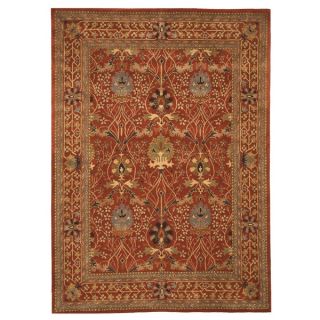 Hand tufted Coliseum Rust Traditional Border Wool Rug (5 x 8)