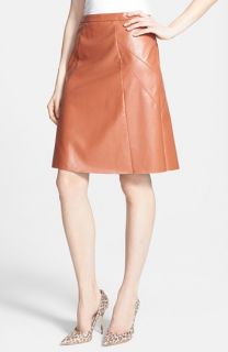 Chelsea28 A Line Faux Leather Skirt