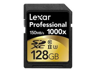 Lexar 128GB Professional 1000x UHS II U3 SDXC Memory Card #LSD128CRBNA1000