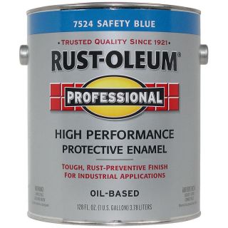 Rust Oleum Professional Safety Blue Gloss Oil Based Enamel Interior/Exterior Paint (Actual Net Contents 128 fl oz)