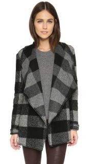 BB Dakota Ailsa Plaid Drapey Jacket