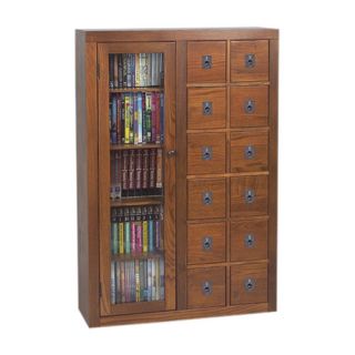 Leslie Dame Enterprises Library Style 12 Drawer Multimedia Cabinet