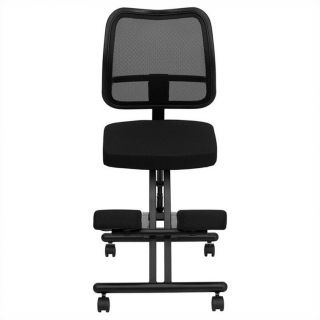 Flash Furniture Mobile Ergonomic Kneeling Office Chair in Black   WL 3520 GG