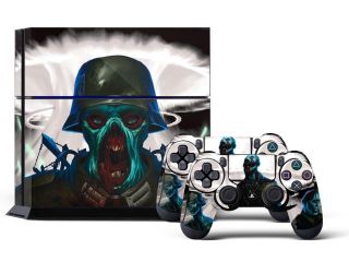 Sony PS4 PlayStation 4 Console Skin plus 2 Controller Skins    Zombie Trooper