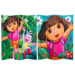Oriental Furniture 6 ft. Tall Double Sided Dora the Explorer Canvas