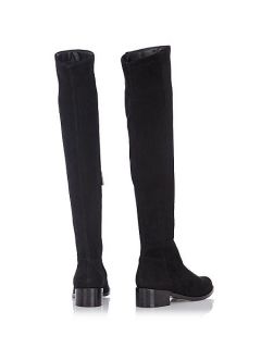 Karen Millen Stretch Over the Knee Flat Boot Black