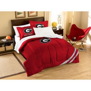 NCAA Applique 3 Piece Bedding Comforter Set, Georgia