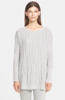 Vince Waterfall Ribbed Crewneck Sweater