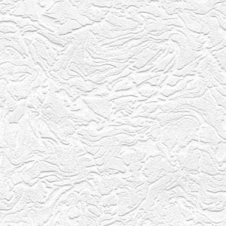 Graham & Brown 56 sq. ft. 1 Double Roll Swirl Paintable White Wallpaper 844