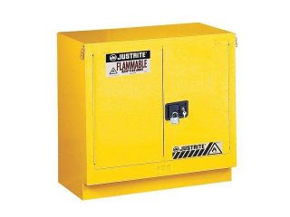 JUSTRITE 883620 Flammable Safety Cabinet, 23 Gal., Yellow