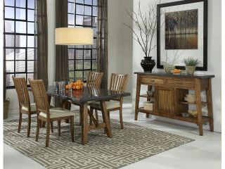 Janes Gallerie Lucca Reclaimed Bluestone 5 piece Dining Set