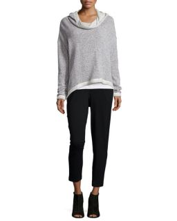 Eileen Fisher Twisted Terry Box Top, Organic Cotton Slim Tank & Slim Slouchy Ankle Pants