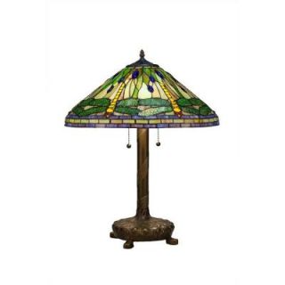 Serena D'italia Tiffany Green Dragonfly 25 in. Bronze Table Lamp 2013/LB0804Z