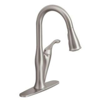 MOEN Benton Single Handle Pull Down Sprayer Kitchen Faucet with Reflex in Spot Resist Stainless 87211SRS