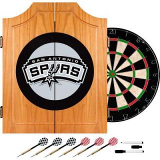 Trademark NBA San Antonio Spurs Wood Finish Dart Cabinet Set NBA7000 SAS