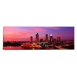 iCanvas Panoramic Florida, Tampa, Night Photographic Print on Canvas