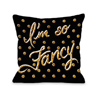 One Bella Casa Im So Fancy Dots Bows Throw Pillow