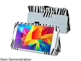Insten 1901968 Folio Stand Leather Case for Samsung Galaxy Tab 4 7.0 T230, White/Black Zebra   Laptop Cases & Bags