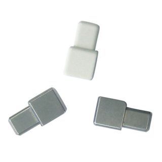 Cubeline 1 x 1 Inner Outer Corner Piece Tile Trim in Stainless Steel
