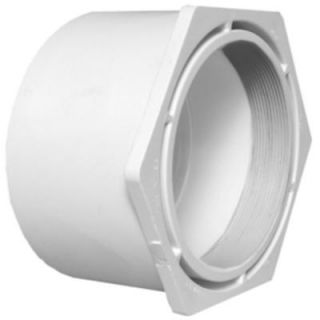 Charlotte Pipe 12 in. x 8 in. DWV PVC Flush Bushing Cleanout Adapter PVC 00108  2200