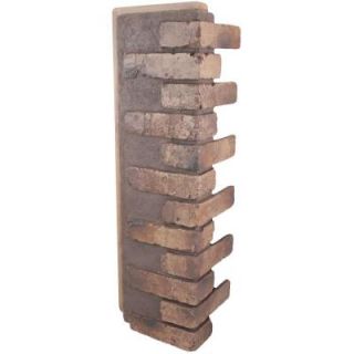 Superior Building Supplies Adobe Brown 32 1/2 in. x 9 3/4 in. x 8 1/8 in. Faux Reclaimed Brick Outside Corner HD RBOC32 AB