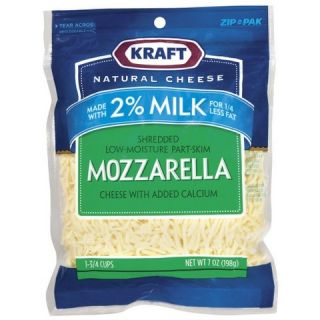 Kraft Shredded Low Moisture Part Skim Mozzarella Cheese Made with 2%