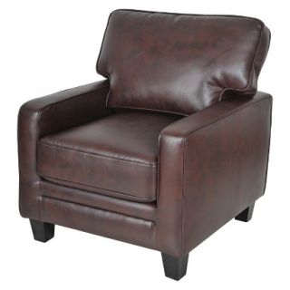 add to registry for Serta Monaco Leather Arm Chair   Brown add to list