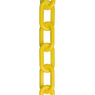 Mr Chain 50002 50 2 inch Plastic Barrier Chain Yellow 50 Feet