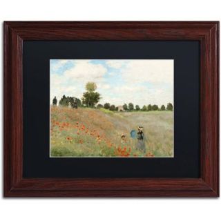 Trademark Fine Art "Wild Poppies Near Argenteuil" Canvas Art by Claude Monet, Black Matte, Wood Frame