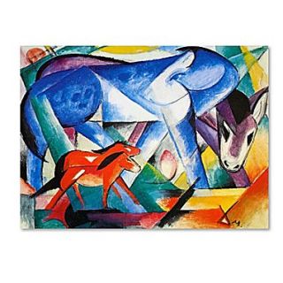 Trademark Fine Art The First Animals 35 x 47 Canvas Art