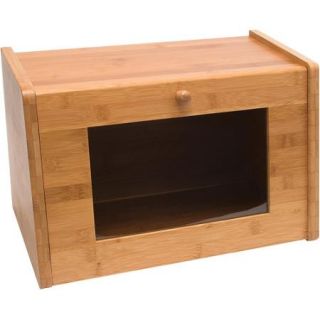 Lipper Bamboo Bread Box with Window Door