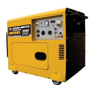All Power 6,500 Watt Diesel Generator with Electric Start Battery APG3202N