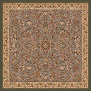 Milliken Halkara Square Green Transitional Tufted Area Rug (Common 8 ft x 8 ft; Actual 7.58 ft x 7.58 ft)