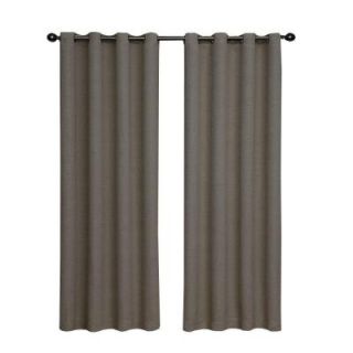 Eclipse Bobbi Blackout Pewter Polyester Curtain Panel, 84 in. Length 12966052084PWT