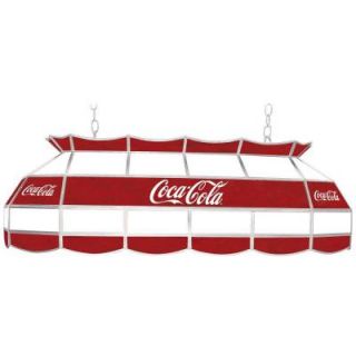 Trademark Global Coca Cola 3 Light Stained Glass Hanging Tiffany Lamp COKE 4000 CS