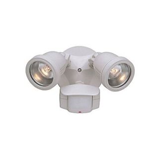 Designers Fountain Motion Detector 180 Degree Twin Light Spot Light; White