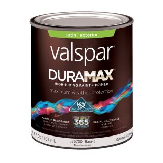 Valspar Duramax Duramax Base 1 Satin Latex Exterior Paint (Actual Net Contents 31.5 fl oz)