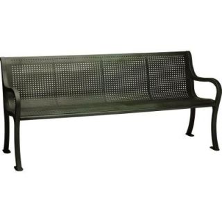 Tradewinds Oasis 6 ft. Perforated Bench with Back in Textured Bronze HD C6111OC TBR