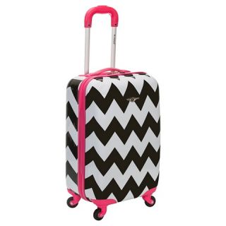 Rockland Sonic Carry On Luggage Set   Pink Chevron (20)