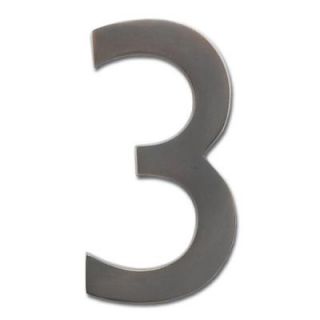 Architectural Mailboxes 4 in. Dark Aged Copper Floating House Number 3 3582DC 3