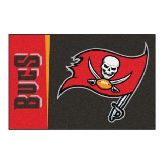 FANMATS NFL Tampa Bay Buccaneers Uniform Inspired Black 1 ft. 7 in. x 2 ft. 6 in. Accent Rug 8251