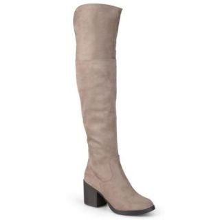 Journee Collection Women's 'Victoria 01' Heeled Over the knee Boots Brown  8.5