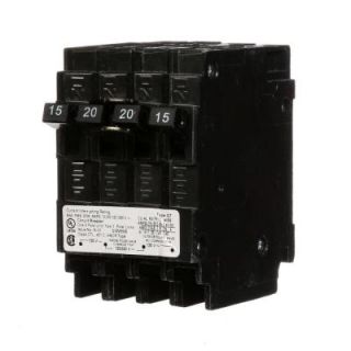 Siemens Triplex Two Outer 15 Amp Single Pole and One Inner 20 Amp Double Pole Circuit Breaker Q21520CT