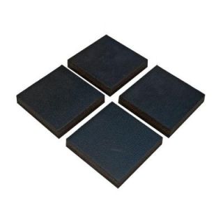 KE Shake Away 4 in. x 4 in. x 3/4 in. Black Utility Control Pads in Black (4 per Pack) 63141