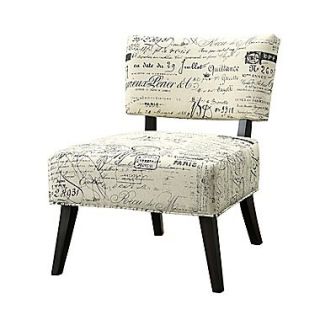 COASTER Fabric French Script Accent Chair, Beige (902114)