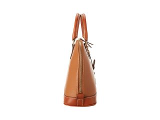 Dooney & Bourke Pebble Zip Zip Satchel Caramel w/ Tan Trim